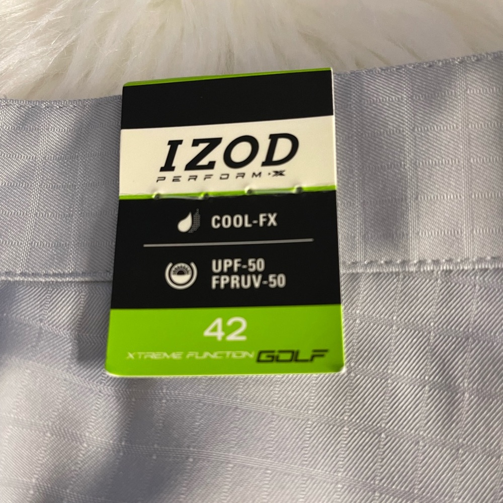 🎉HP 7/28/22🎉 IZOD Mens Golf Shorts Silver Size 42 - Picture 4 of 9